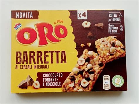 Barretta Ai Cereali Integrali Cioccolato Fondente E Nocciole Oro