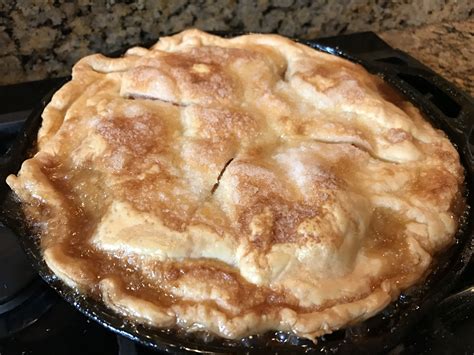 It's so easy to go from skillet to oven, knowing that your apples are getting a head start to being tender and syrupy! Grandma's Iron Skillet Apple Pie | Recipe in 2020 ...