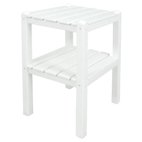 Check spelling or type a new query. POLYWOOD White 2-Shelf Patio Side Table-TWSTWH - The Home ...