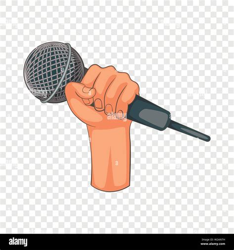 Hand Holding Microphone Icon Cartoon Style Stock Vector Image And Art