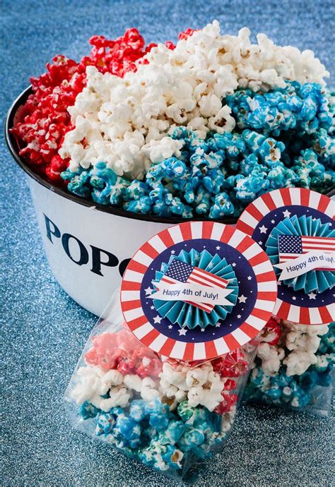 Patriotic Popcorn Recipe 4th Of July Fourth Of July Food