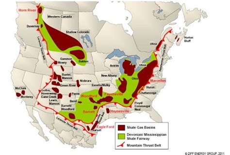 North American Shale Gas Plays 9 Map Source Ziff Energy Group 2011