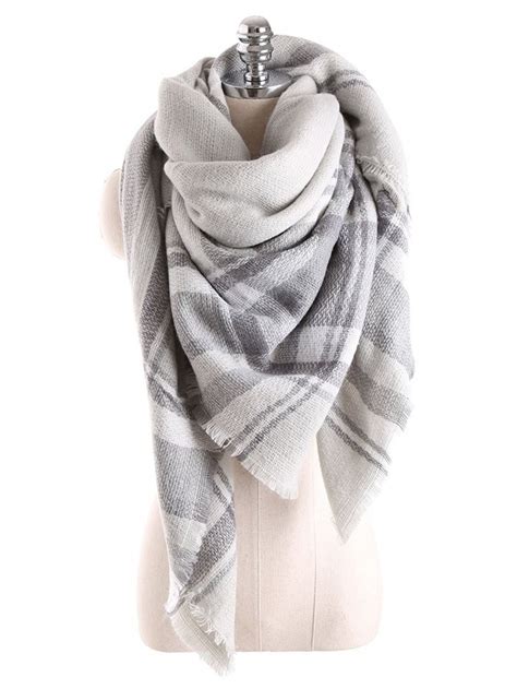 Womens Cashmere Scarf With Square Pattern Plaid 13 Cw11pr2hm4p