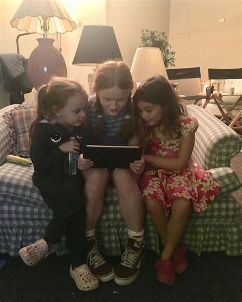 Stranger Things Playdate With Sadie Sink Millies Sister Ava And Cara