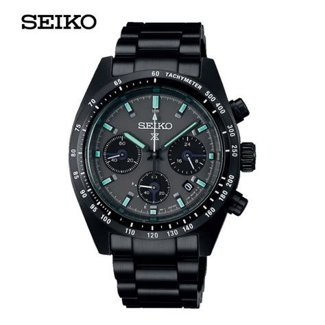 Seiko Prospex The Black Series Speedtimer Solar Chronograph Night