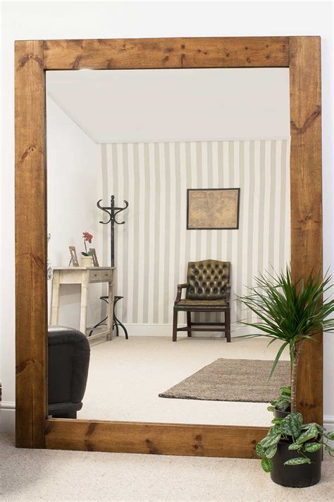 Extra Large Solid Wood Frame Wallleaner Mirror 6ft11 X 4ft11 211cm X