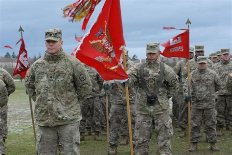 555th Engineer Brigade And 864th Engineer Battalion Case Their Colors