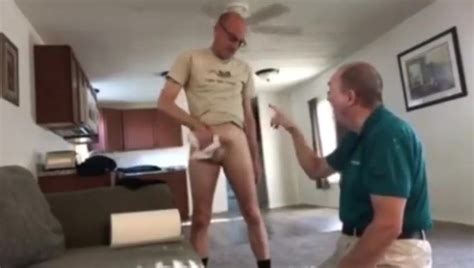 Clothed Grandpa On His Knees Sucking Daddy S Cock Gay