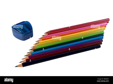 Row Of Colored Pencils Stock Photo Alamy