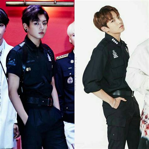 Jungkook In His Police Officer Uniform 2015 2017 ~ He Looks More Manly And Attractive Now ㅠㅠ ㅡ