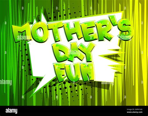 Mothers Day Fun Comic Book Style Text Stock Vector Image And Art Alamy