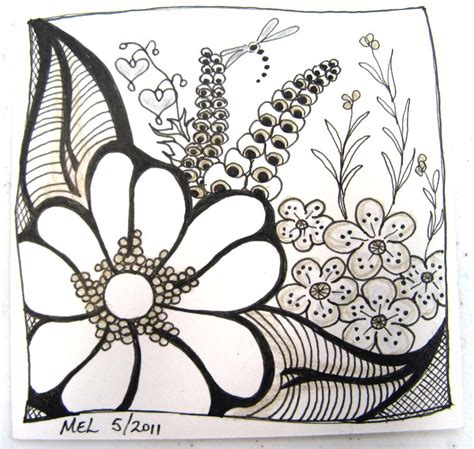 Flower Zentangle Zentangle Artwork Flower Art Drawing Tangle Art