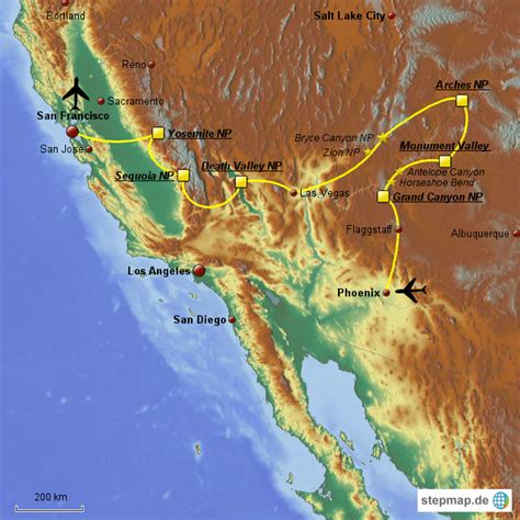 Stepmap Usa Southwest Landkarte Für Usa