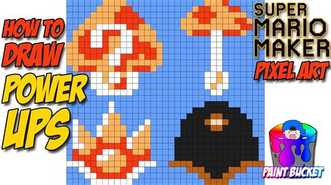 Super Mario Maker All Exclusive Power Ups Nintendo 8 Bit Pixel Art