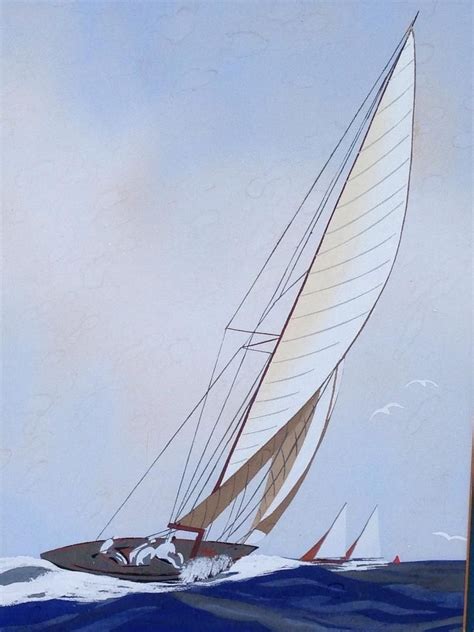 Sailboat Art Sailboat Painting Nautical Art Sailboats Sailing Art
