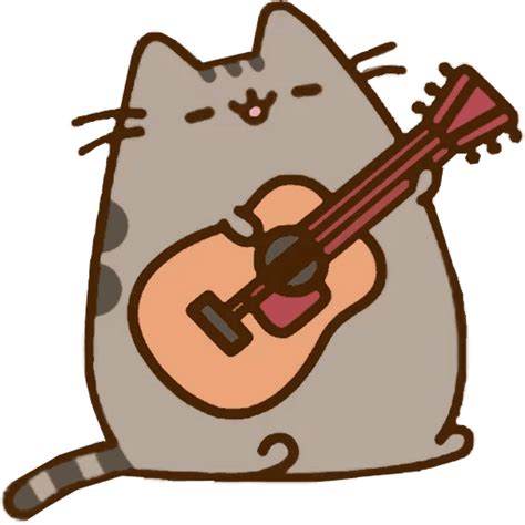 Musicianpusheen Guitar Pusheen Cat Kitty Cute Tumblr Clipart Full