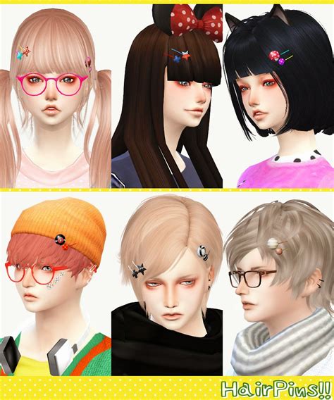 My Sims 4 Blog Hair Pins By Imadako