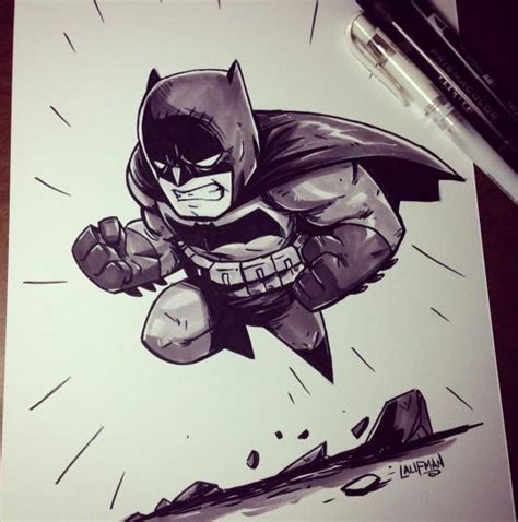 Derek Laufman Batman Canvas Art Batman Drawing Batman Painting