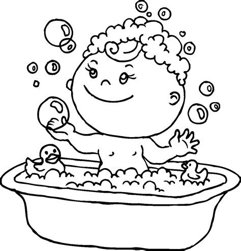 Bath Time Coloring Pages Boringpop Com