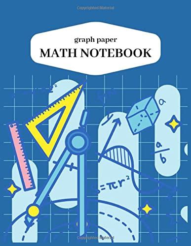 Graph Paper Math Notebook Quad Rule 5 Squares Per Inch 5x5 Math And