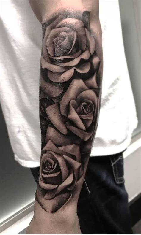 Black and white roses tattoo. #Classy #Sleeve Amazing 30+ Classy Sleeve Tattoo Design ...