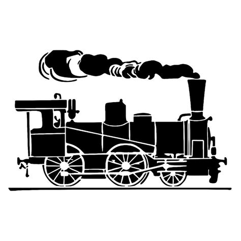 Steam Train Locomotive Stencil Train Drawing Locomotive Stencils