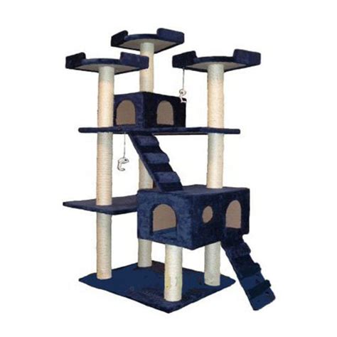 Go Pet Club 72 In Cat Tree And Condo Scratching Post Tower Blue