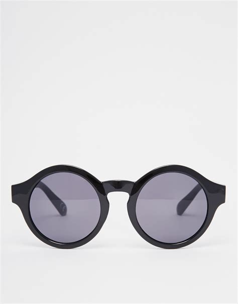 Asos Oversized Round Sunglasses In Black In Black For Men Lyst