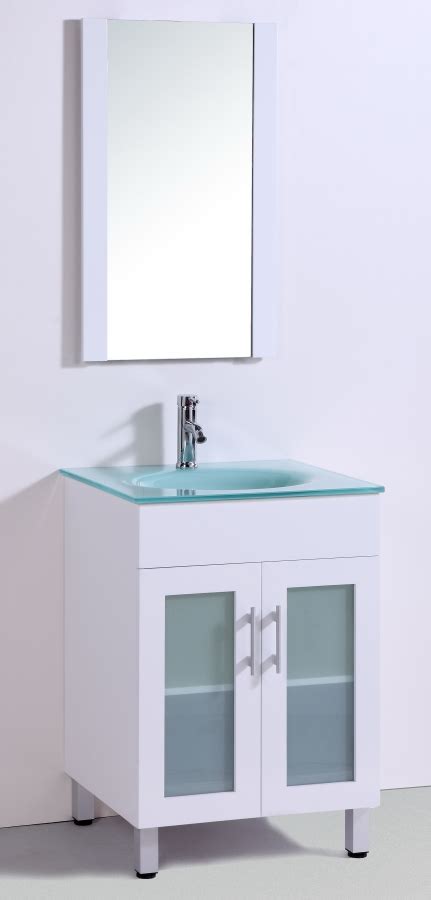 Browse our large selection of bathroom vanity products today! 24 Inch Single Sink Bathroom Vanity in White with a ...