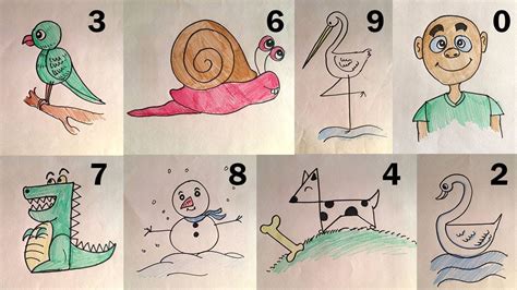 Here presented 52+ numbers drawing for kids images for free to download, print or share. How to Draw Anything from Numbers 1 to 10 Easy Drawing for ...