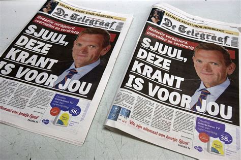 De Telegraaf van vandaag: redactie maakt diepe buiging ...