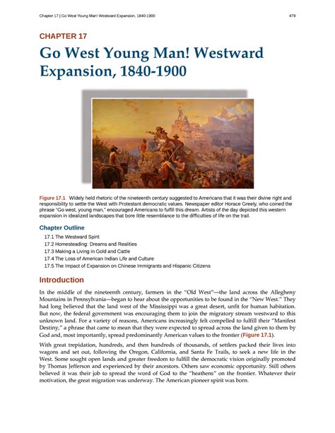 Chapter 17 Course Lecture Chapter 17 Go West Young Man Westward