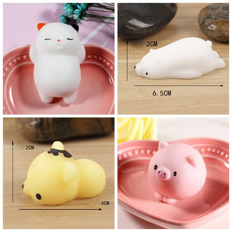 Cute Mini Soft Silicone Squishy Toy Fidget Hand Squeeze Pinch Toy Cell