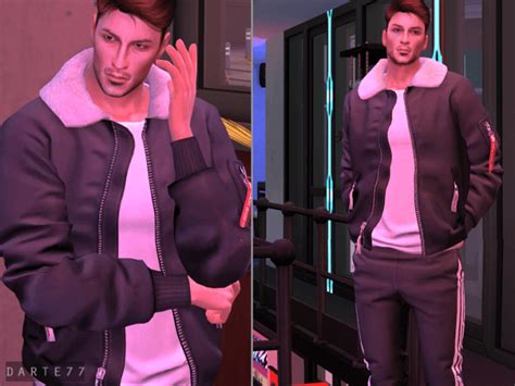 Bomber Jacket Acc Male By Darte77 At Tsr Sims 4 Updates