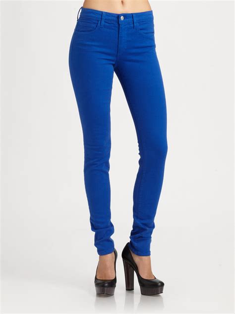 Lyst Joes Jeans Colored Skinny Jeans In Blue