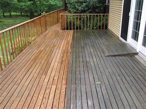 Wash work clothes separately from other household clothing before reuse. Staining Old Pressure Treated Wood Deck • Decks Ideas