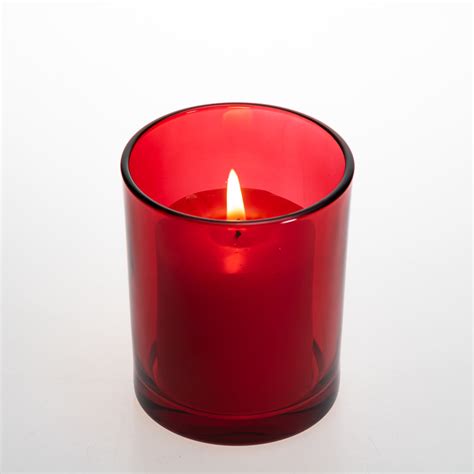 Wholesale Luxury Custom Decorative Empty Glass Candle Jar 180ml Glass Red Candle Jar For Sale