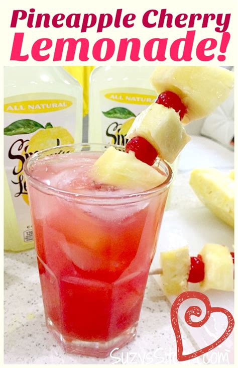 Icy Pineapple Cherry Lemonade For The Summer