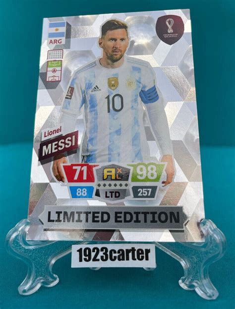 Lionel Messi Limited Edition Panini Adrenalyn Xl Fifa World Cup Qatar
