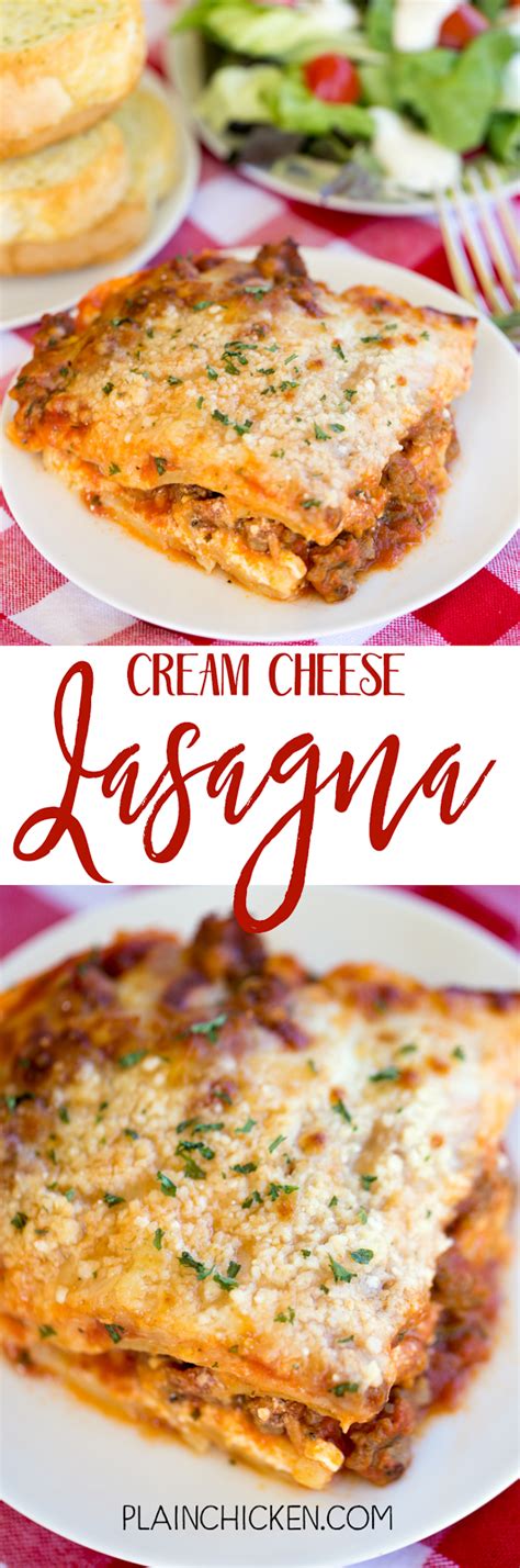Cream Cheese Lasagna Plain Chicken
