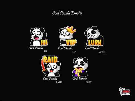 Cool Panda Twitch Emotes By Kong Vector On Dribbble