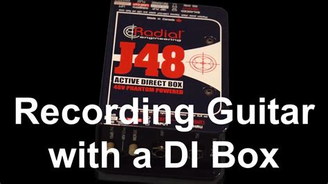 Recording Electric Guitar With A Di Box Youtube