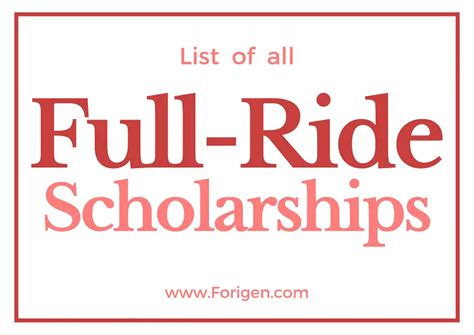 Full Ride Scholarships 2024 2025 How To Apply For Full Ride