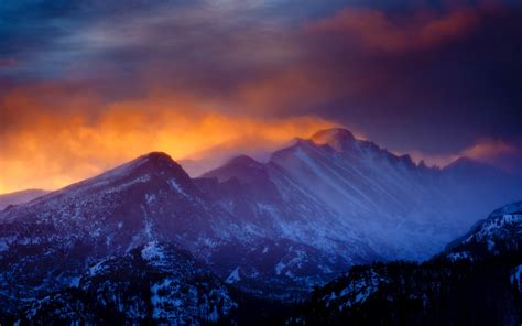 Nature Landscape Mountain Sunset Rocky Mountain National Park