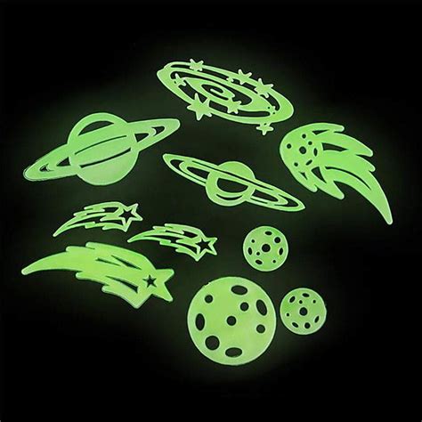 Glow In The Dark Planet Stickers 12 Pieces Of Adhesive Solar System