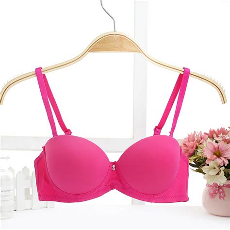 Yasemeen Solid Thin Under The Thick Push Up Bras Sexy Gather Brassiere