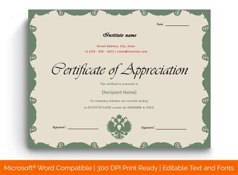 7 Editable Certificate Of Appreciation For Teacher Templates Word