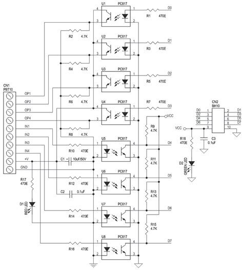 8 Channel Optically Isolated Io Board Schematic Electronics