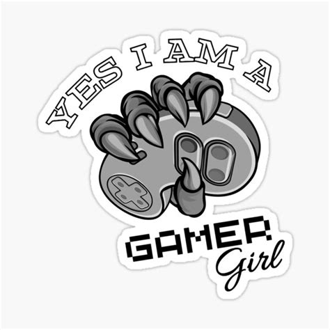 Yes I Am A Gamer Girl Sticker By Domenicmayer Redbubble