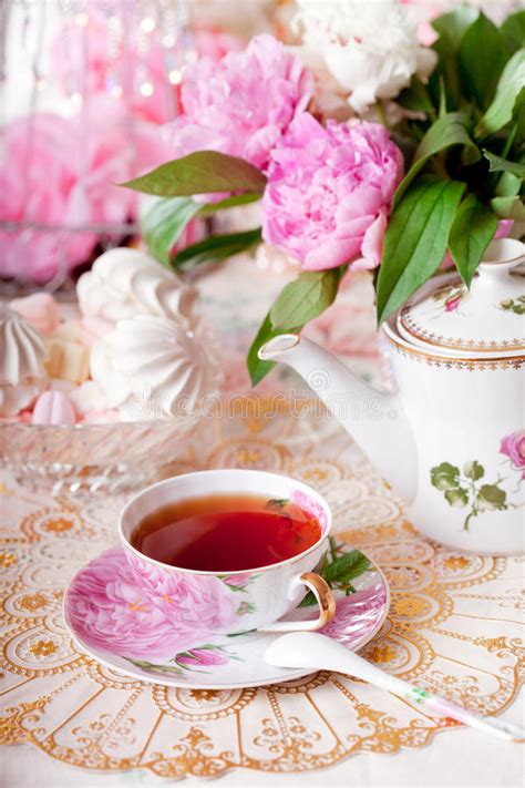 Vintage tea stock image. Image of drink, decorated, background - 33553553